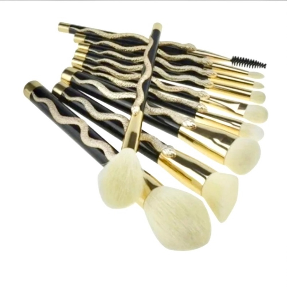 Sonia Kashuk Serpent Snake 10 Piece Limited Edition Gold Makeup Brush Set - Picture 2 of 7
